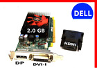 New ListingHDMI - DVI - DisplayPort Dell 2GB PCI-E Video Graphics Card. Low Profile SFF