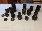 Lot Of 13 M42 Lenses For Use With SLR  DSLR Video/Photo Pentax, Vivitar, Yashica