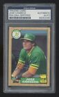 JOSE CANSECO 1987 TOPPS RC AUTOGRAPH ON CARD AUTO  BEAUTIFUL ALL AROUND PSA/DNA