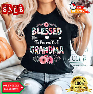 Blessed To Be Called Grandma Floral Grandma T-Shirt Mother's Day Tee Gift