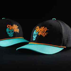 Swag Golf x UNRL Graffiti Rope Snapback Black Turquoise Orange F5 Limited Rare