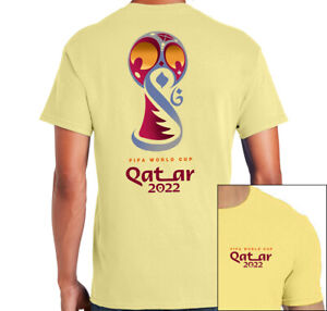 QATAR WORLD CUP 2022 SHORT SLEEVE  HEAVY  T-SHIRT  YELLOW