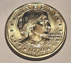 1979 Filled In D Mint Mark Error $1 Susan B. Anthony Liberty FG One Dollar Sb484