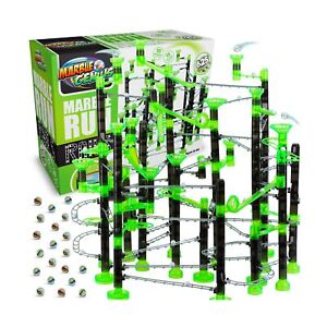 Marble Genius Marble Rails Extreme Set, 625 Piece Marble Run (55 Marbles, 80 ...