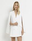River Island Womens White Polyester Blazer Dress Size 10
