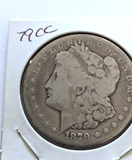 1879 CC Morgan Silver Dollar - seen better days - still in G condition, filler..