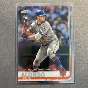2019 Pete Alonso RC Topps Chrome Update Rookie Debut #52 New York Mets