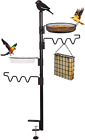 Deck Bird Feeder Station Kit Deck Bird Bath Hook Bird Feeding Pole