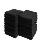Salon Towels 100% Cotton Towel Pack Of 6 Black Spa Towel in 16x27 inches.