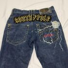 Southpole Jeans Men 34 Wide Leg Decrative Back 29.5in Inseam