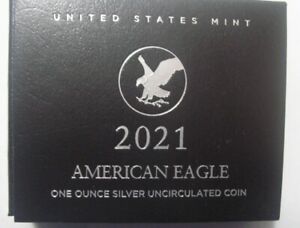 2021-W $1 Uncirculated Type-2 American Silver Eagle Coin w/COA in OGP 21EGN