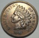= 1872 AU+ INDIAN Cent, CLEANED, Nice Details & EYE Appeal, FREE Shipping