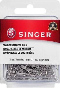 SINGER 00349 Dressmaker Pins, Size 17, 500-Count