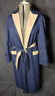 Vintage Etienne Aigner Reversible Wrap Trench Coat Womens sz 8 Navy Blue Tan EUC
