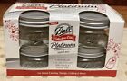 Ball Collection Elite Platinum Mason Jars 8 oz.  1/2 Pint Wide Mouth 4 Pack New!