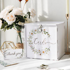 White Wedding Card Box with Lock PVC Money Envelope Card Box