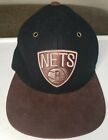 Brooklyn Nets NBA Basketball Mitchell & Ness Leather Strap Back Hat 40% Wool Cap
