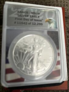 New Listing2020 Silver Eagle - First Day of Issue