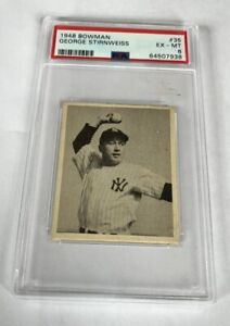 1948 Bowman # 35 George Stirnweiss PSA 6 EX-MT New York Yankees
