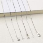 Women's 925 Sterling Silver Box Chain Necklace DIY Choker Chain Silver Necklaces