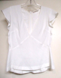 A.L.C. ALC white zipper back sleeveless shirt top blouse sz 0