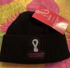 2022 QATAR FIFA World Cup Official Licensed Black  Beanie Embroidered New Soccer