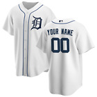 Personalized White Detroit Team Tigers 3DPrint Jersey Team Baseball NOT STITCHED