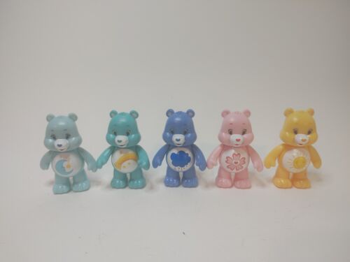 Vintage Care Bears TCFC PVC Figures Figurines Movable Arms Lot of 5