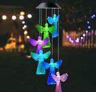 Solar LED Light Hanging Angel Wind Chime Outdoor Garden Patio Pathway Decor