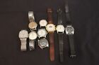 Lot of 9 Vintage Men's Timex Wristwatch Watch Boy Scout Q Quartz Wind Automatic