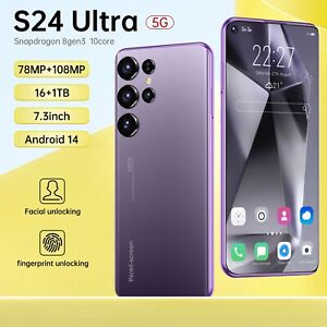 Hot S24 Ultra 7.3 inch smartphone 7800mAh factory unlocked Android phone 16+1TB