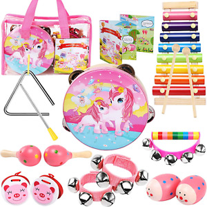 Toddler Musical Instruments Kids Musical Toys for Birthday Gifts Baby Girls Pink