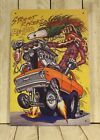 Rat Fink Tin Metal Sign Poster Vintage Look Hot Rod Racing Man Cave Garage