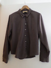 New Frontier vintage dark brown western shirt with stud detail metal buttons L?