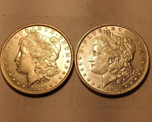 New Listing1880 P & 1880-O Morgan Silver Dollars - High Grade Coins