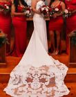 White Lace Bridal Wedding Dress - Size 10