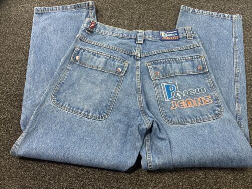 PACO Jeans Mens 36 x 33 Wide Leg Baggy Y2K 90s Skater Streetwear Denim Pockets