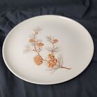 Taylor Smith Taylor Versatile Dinner Plate with Pine Cone and Gold Trim 10 inch