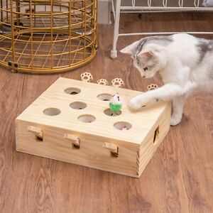 MEWOOFUN Mouse Catch Cat Toy Interactive Whack-a-mole Scratch Mice Game Playtime