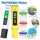 2Pcs Digital LCD PH Meter Pen +TDS EC Water Purity PPM Temperature Tester Tool
