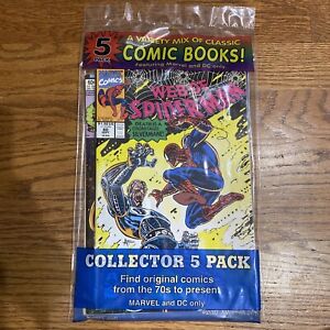 NEW Marvel and DC Comic Book Collector 5 Pack Mix Variety Web Of Spider-Man Hulk