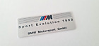 RARE ! OEM Factory BMW M3 Sport EVO Evolution plaque emblem dash E30 Cecotto