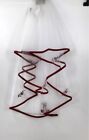 NWT Bridal Veil White & Red Apple Ribbon Edge Lace Veil With Swarovski Crystals