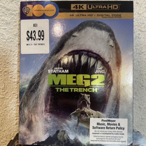 New ListingMeg 2 the Trench 4K Ultra HD UHD Bluray w/ Slipcover, **No Digital Code**