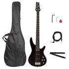Glarry GIB Electric Bass Guitar 5- String Right -Handed Basswood With Bag