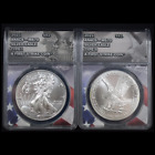 2021 American Silver Eagle Type I and Type II ANACS MS 70 - 2 Coin Set