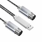 MIDI Cable Havit 5 Pin MIDI to USB Cable MIDI Interface in-Out to USB Convert...