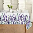 Spring and Summer Tablecloths Easter Watercolor Lavender Floral Tablecloth Decor
