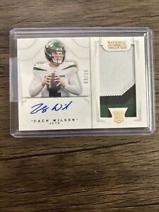 2021 Zach Wilson National Treasures Crossover RPA 09/10 Rookie Patch Auto Jets