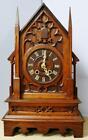 Rare Antique Black Forest 8 Day 2 Train Carved Cathedral Cuckoo Bracket Clock
